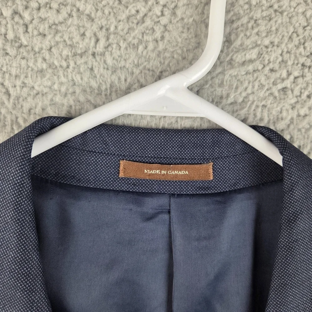 Peter Millar Blazer Sport Coat Jacket 2-Button‎ Laine Wool Mens 46R Blue